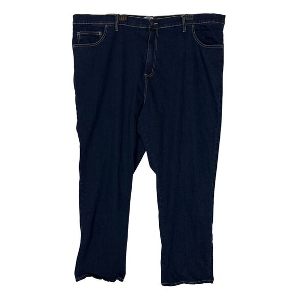 Authentic Liberty Blues Pants Mens 50x38 Blue Cotton Stretch Loose Fit Straight - Picture 1 of 16